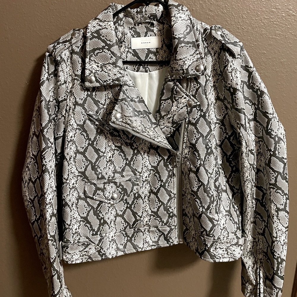 BLANKNYC Faux Snakeskin Jacket